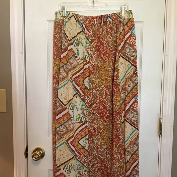 Cato pull on maxi skirt sz 22/24. Beautiful fall colors, elastic waist, pockets. - Picture 1 of 8